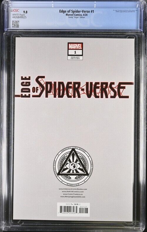 Edge of Spider-Verse #1 Szerdy "Virgin" Edition CGC 9.8 (2024)