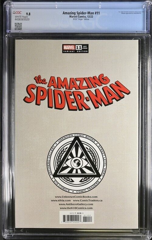 Amazing Spider-Man #11 R1C0 "Virgin" Edition CGC 9.8 (2022)