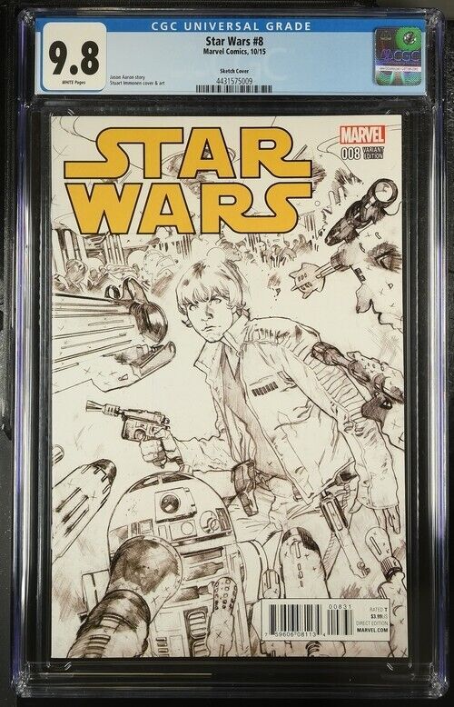 Star Wars #8 Sketch Cover CGC 9.8 (2015)