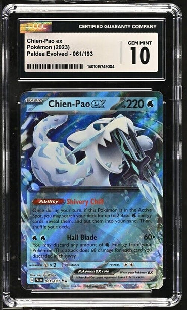 Pokemon Chien-Pao ex 061/193 Paldea Evolved - PAL EN English  Gem Mint 10 (2023)