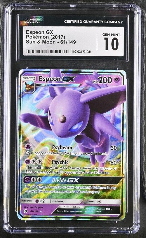 Pokemon Espeon GX 61/149 Sun & Moon English Ultra Rare Gem Mint 10 (2017)