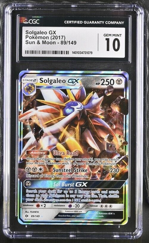 Pokemon Solgaleo GX 89/149 Sun & Moon English Ultra Rare Gem Mint 10 (2017)