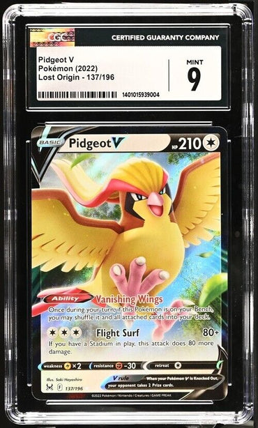 Pokemon Pidgeot V 137/196 Lost Origin English Art Rare 9 (2023)