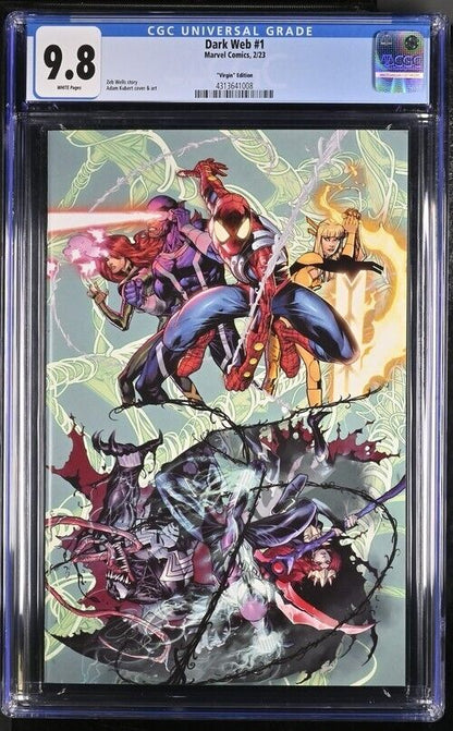 Dark Web #1 CGC 9.8 Adam Kubert VIRGIN INCENTIVE RATIO 1:100 Spiderman (2023)