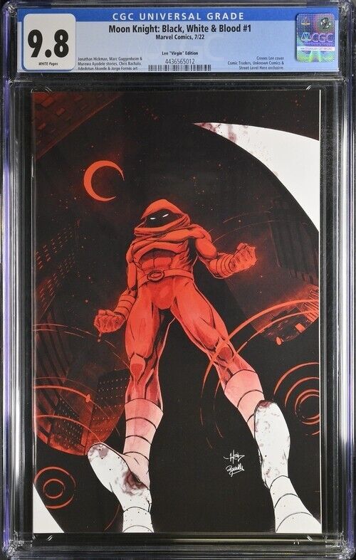 Moon Knight: Black, White & Blood #1 Lee "Virgin" Edition CGC 9.8 (2022)