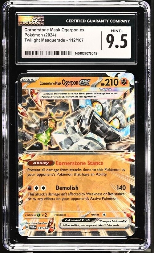 Pokemon Cornerstone Mask Ogerpon ex 112/167 TWM EN English Mint+ 9.5 (2024)