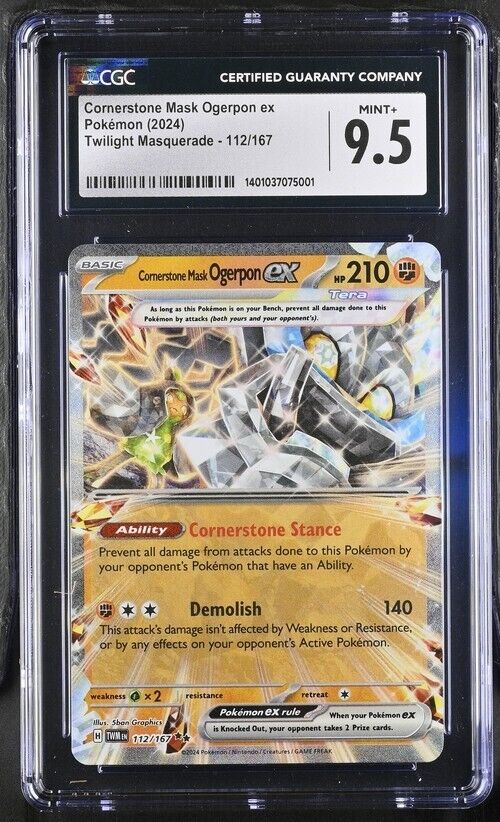 Pokemon Cornerstone Mask Ogerpon ex 112/167 TWM EN English Mint+ 9.5 (2024)