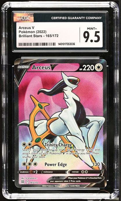 Pokemon Arceus V 165/172 Brilliant Stars English Mint+ 9.5 (2022)