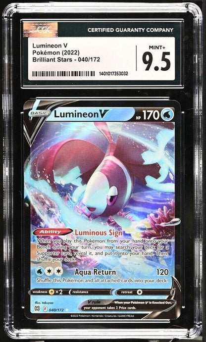 Pokemon Lumineon V 040/172 Brilliant Stars English Mint+ 9.5 (2022)