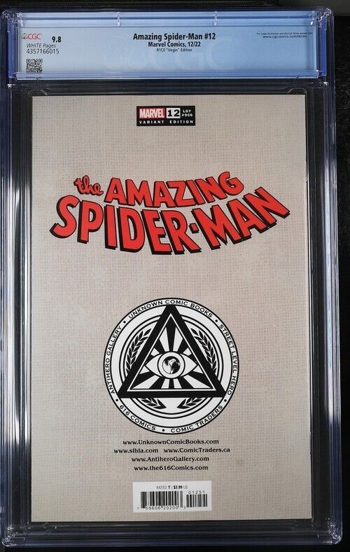 Amazing Spider-Man #12 R1C0 Virgin Variant CGC 9.8