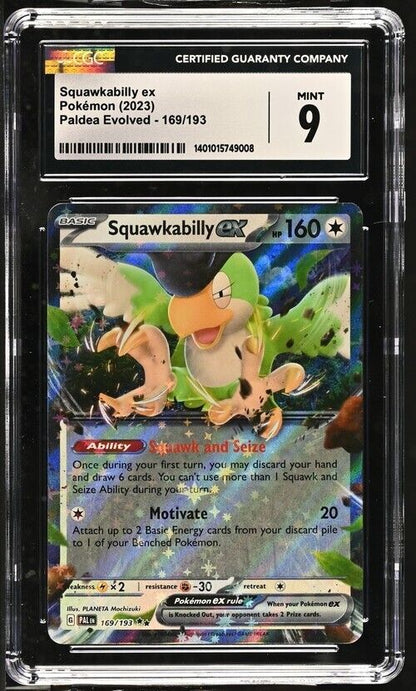 Pokemon Squawkabilly ex 169/193 Paldea Evolved - PAL EN English 9 (2023)