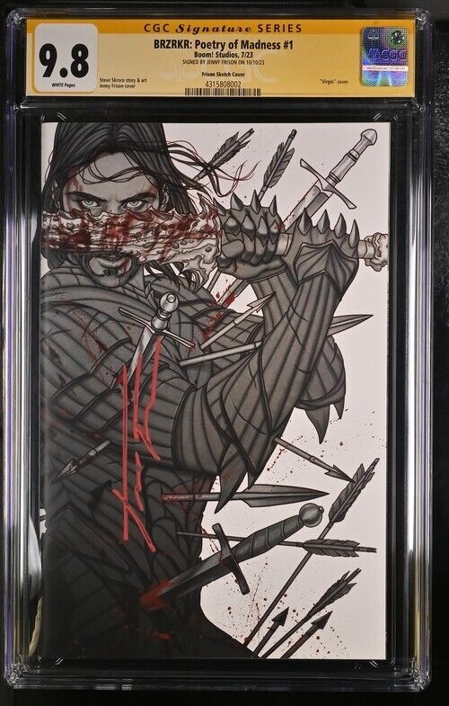 BRZRKR: Poetry of Madness #1 Signed by Frison CGC 9.8