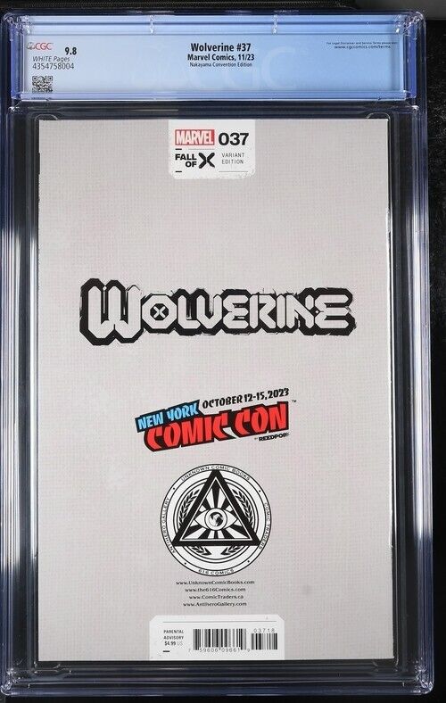 Wolverine #37 NYCC Foil Pool Party Virgin Variant Nakayama CGC 9.8 (2023)