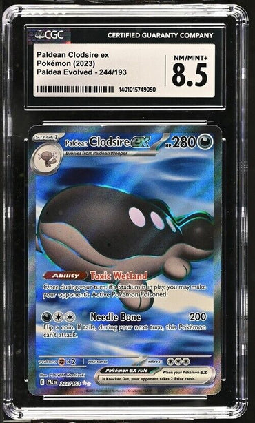 Pokemon Paldean Clodsire ex 244/193 Paldea Evolved - PAL EN English 8.5 (2023)