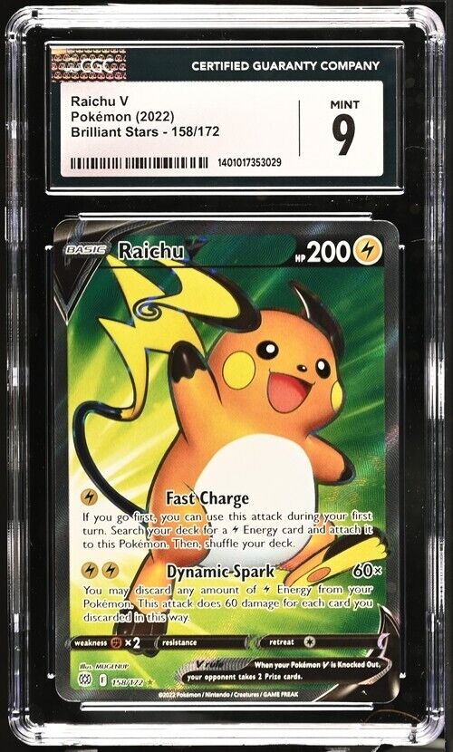 Pokemon Raichu V 158/172 Brilliant Stars English 9 (2022)