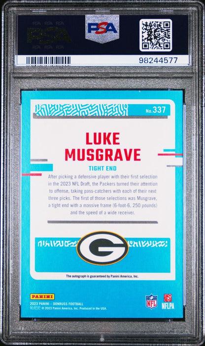 2023 PANINI DONRUSS 337 LUKE MUSGRAVE AUTOGRAPH-GREEN MINT 6