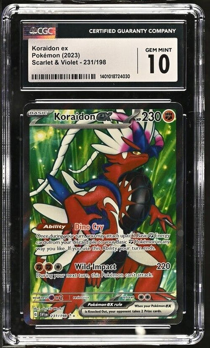 Pokemon Koraidon ex 231/198 Scarlet & Violet - SV1EN English Gem Mint 10 (2023)