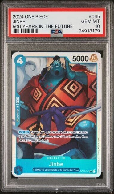 One Piece TCG OP07-045 Jinbe English Gem Mint 10 (2024)