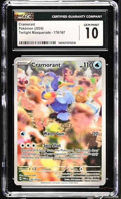 Pokemon Cramorant 176/167 Twilight Masquerade - TWM EN English Gem Mint 10 2024