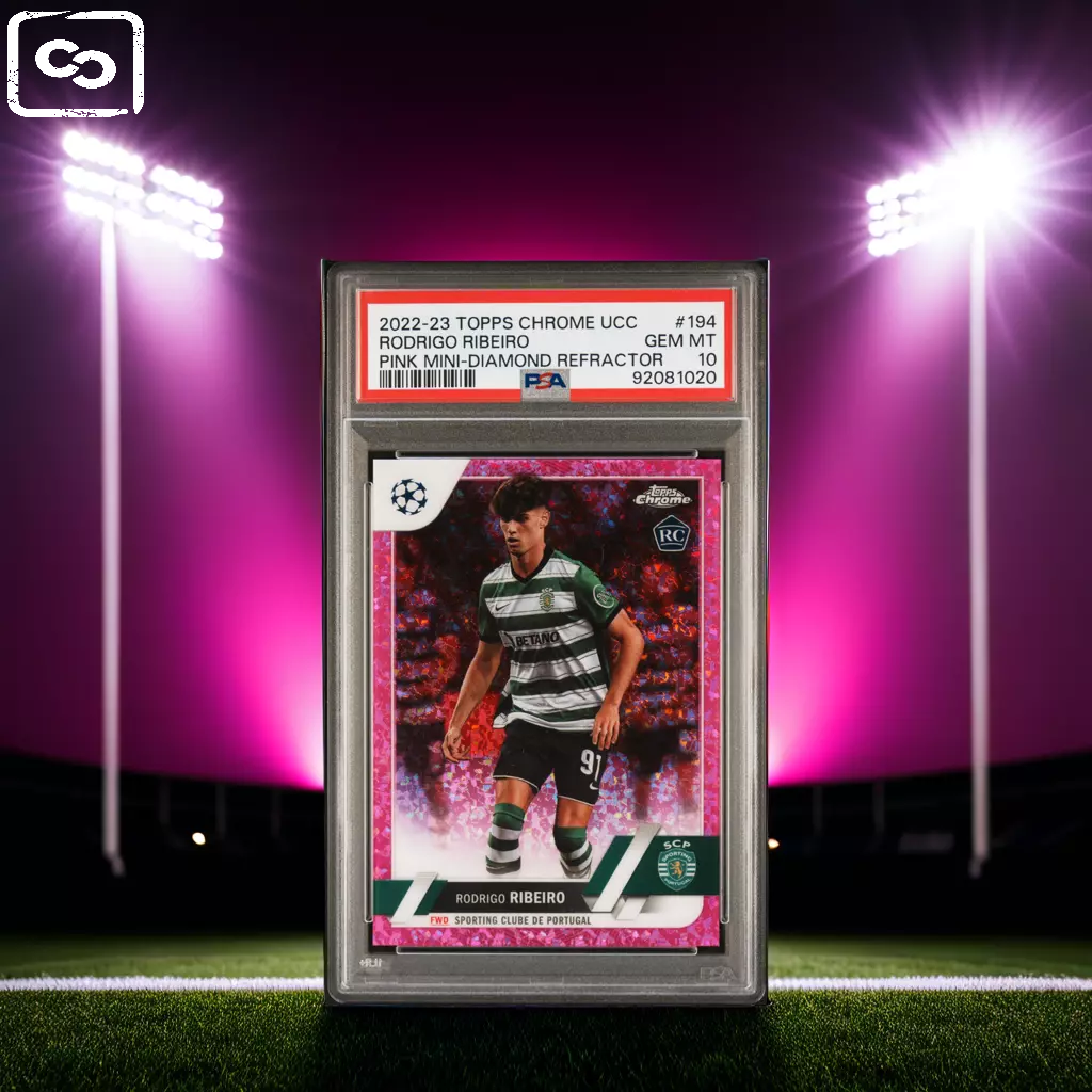 2022-23 TOPPS CHROME UEFA RODRIGO RIBEIRO 194 PINK MINI DIAMOND PSA 10 /175