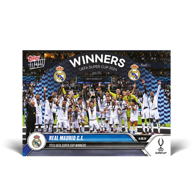 "PRESALE" Real Madrid C.F. - 2024 UEFA Super Cup Winners - TOPPS NOW "PRESALE"