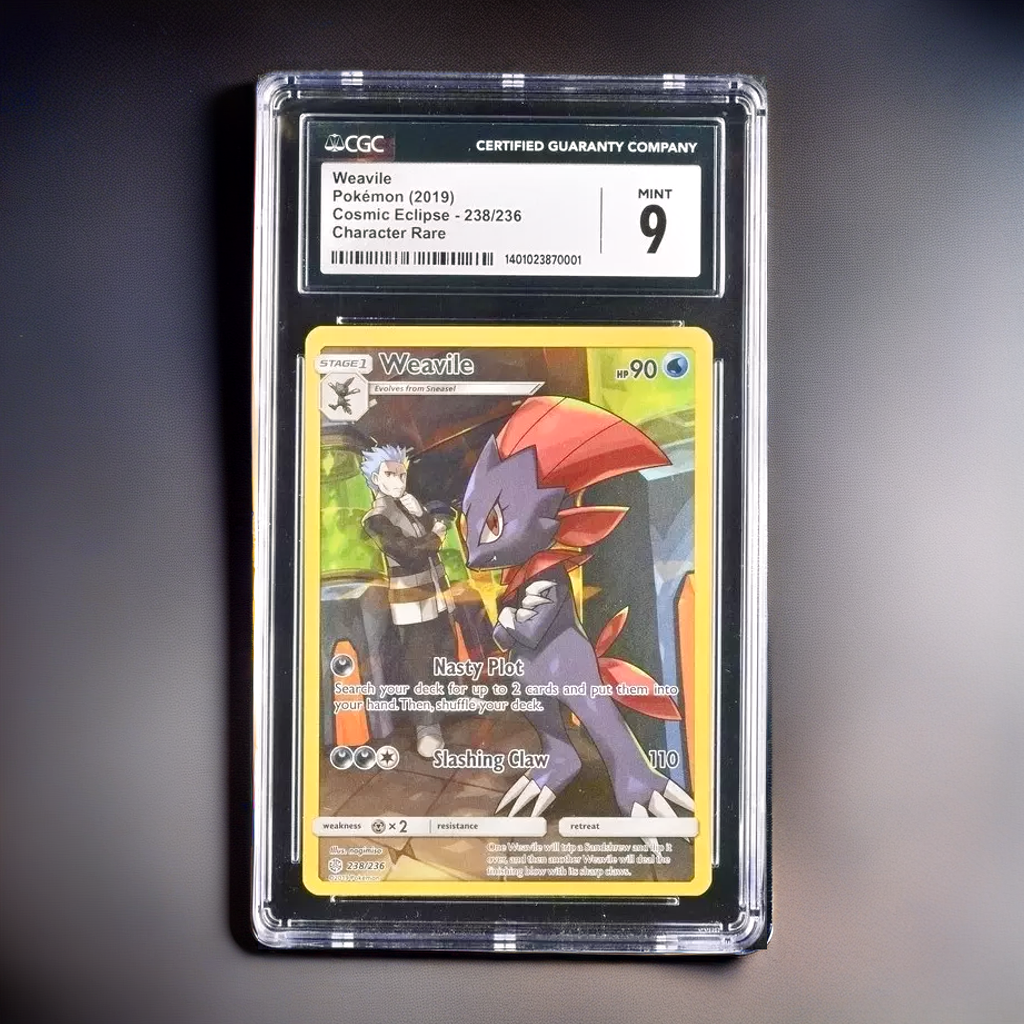 Pokemon Weavile 238/236 Cosmic Eclipse English Secret Rare 9 (2019)