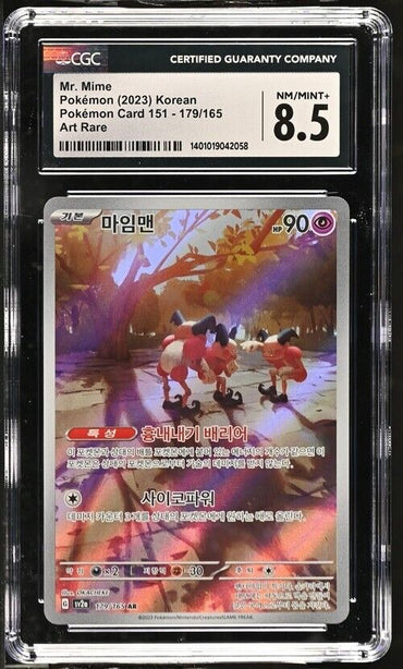 Pokemon Mr. Mime 179/165 sv2a Korean Art Rare 8.5 (2023)