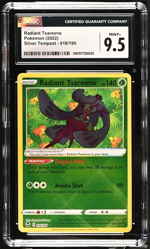 Pokemon Radiant Tsareena 016/195 Silver Tempest English Mint+ 9.5 (2022)