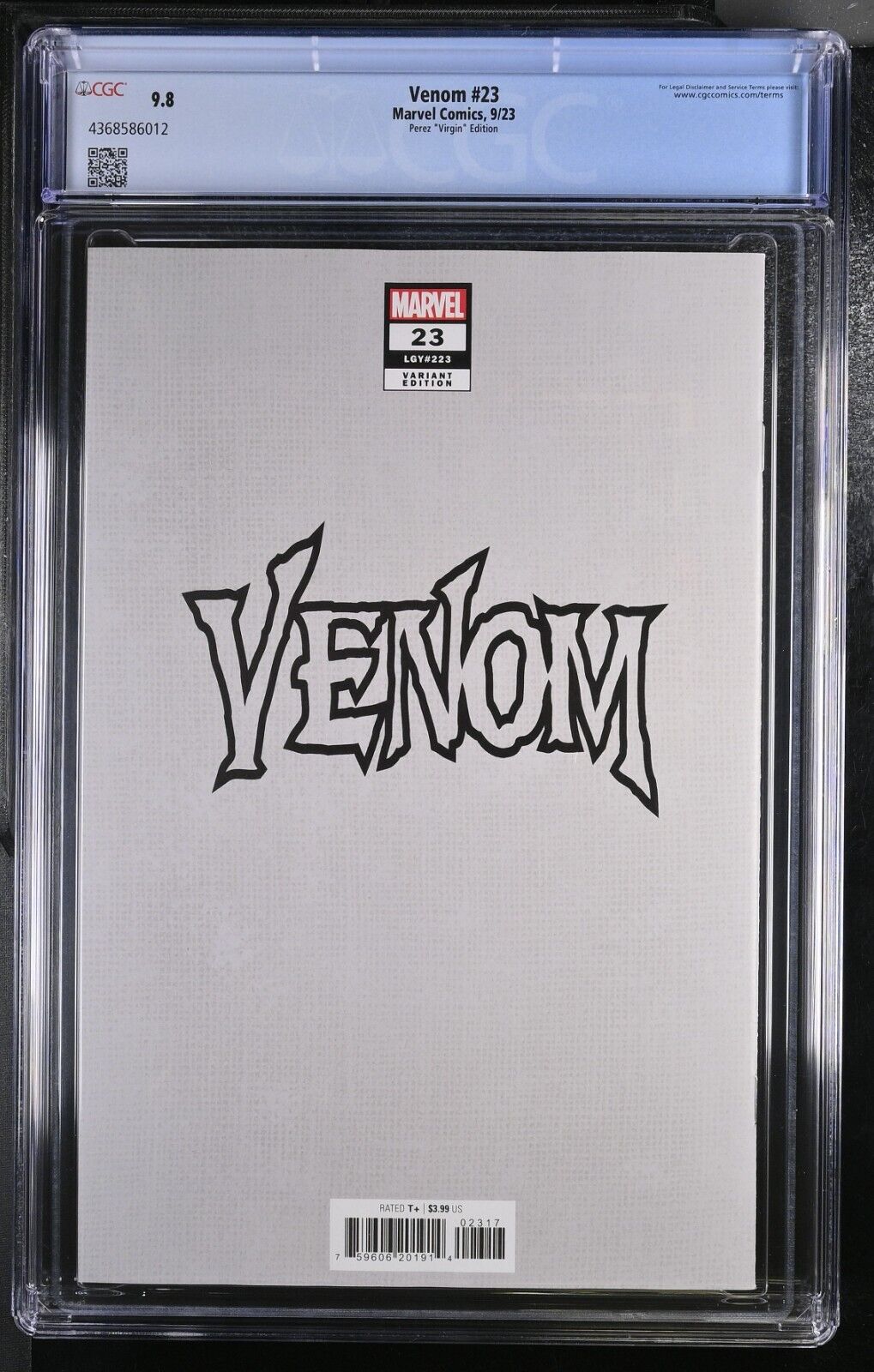 Venom #23 - CGC 9.8 - 1:100 Perez Virgin Variant (2023)