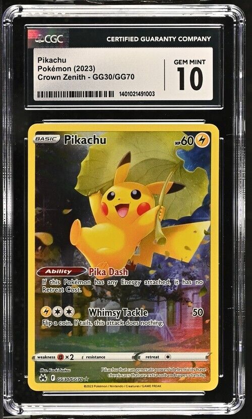 Pokemon Pikachu GG30/GG70 Crown Zenith English Gem Mint 10 (2023)