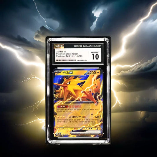 Pokemon Zapdos ex 145/165 Pokémon Card 151 - sv2a Korean Gem Mint 10 (2023)