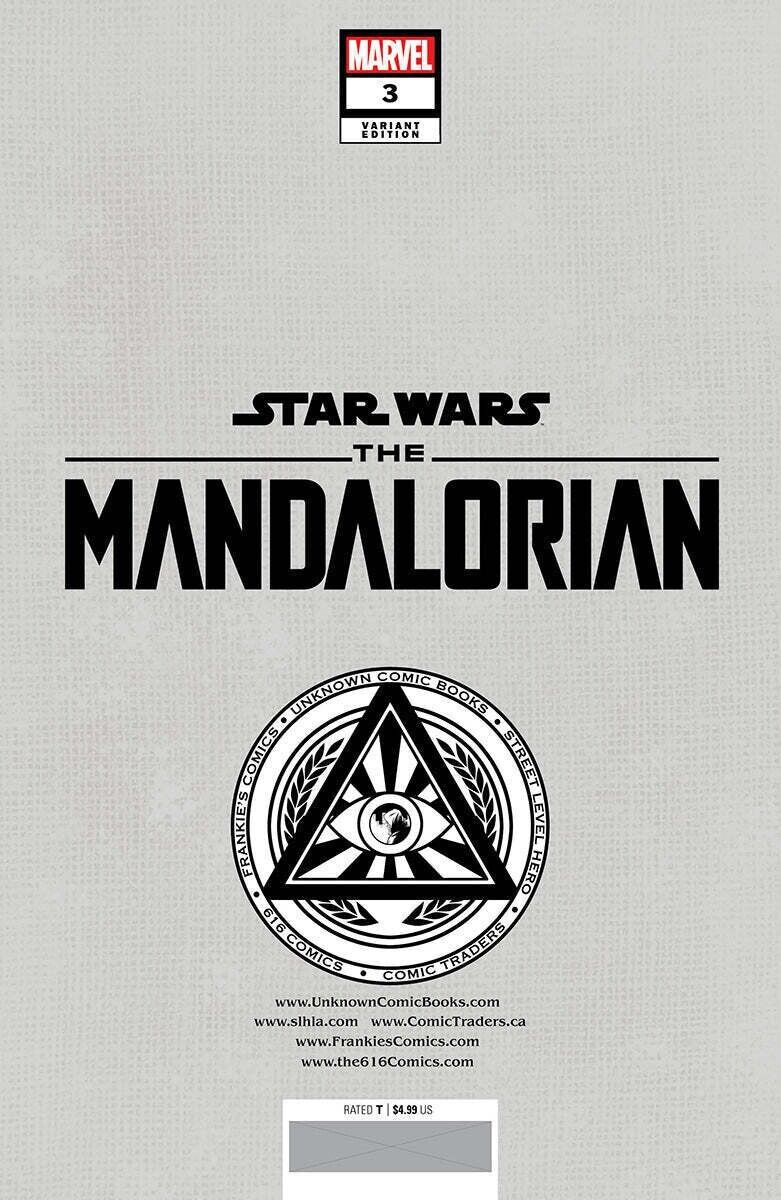 Star Wars: The Mandalorian - #3 - Unknown Comics Todd Nauck Virgin Variant NM+