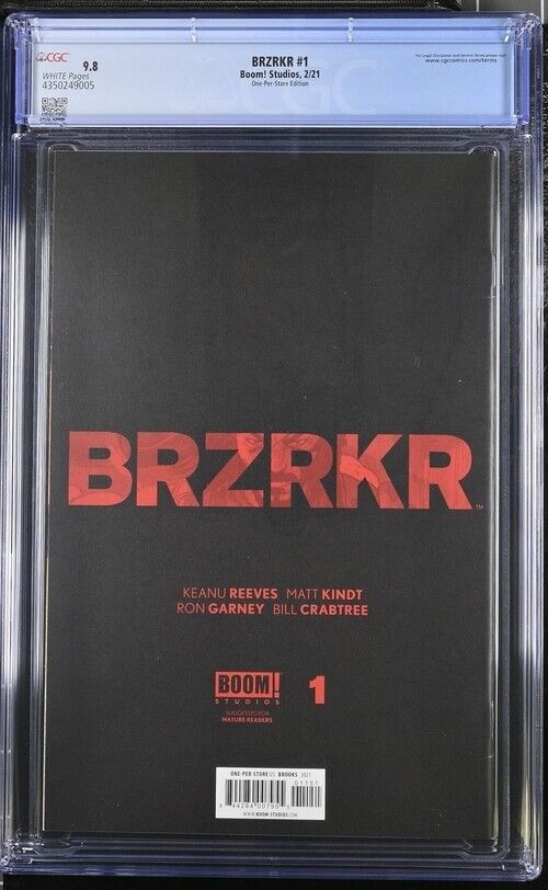 BRZRKR #1 One-Per-Store Edition CGC 9.8 Brooks Variant (2021)