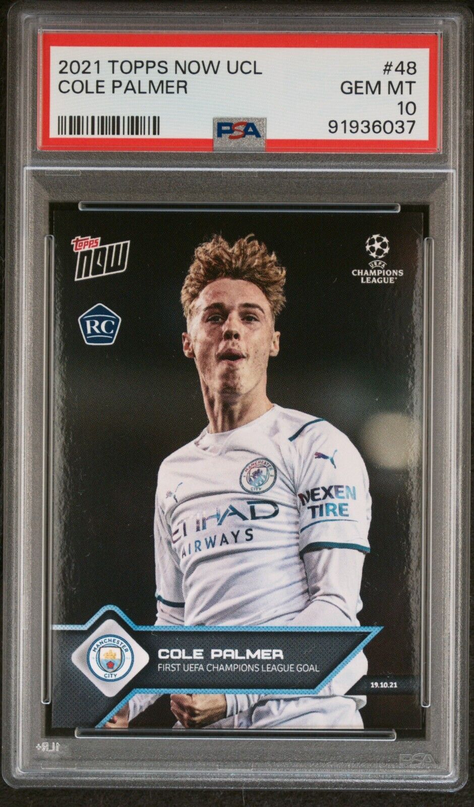 2021 TOPPS NOW UEFA CHAMPIONS LEAGUE 48 COLE PALMER PSA 10 Rookie