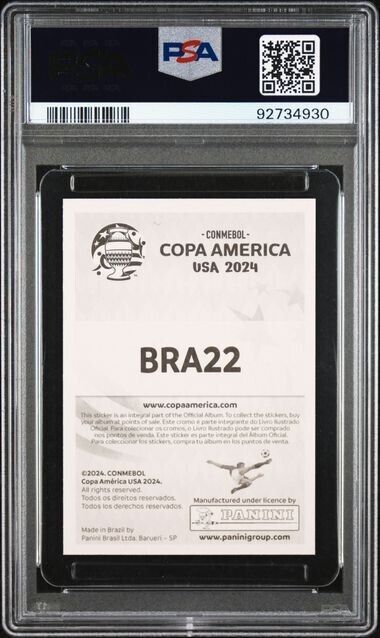 2024 PANINI CONMEBOL COPA AMERICA 2024 ENDRICK BRA22 BRAZIL PSA 10