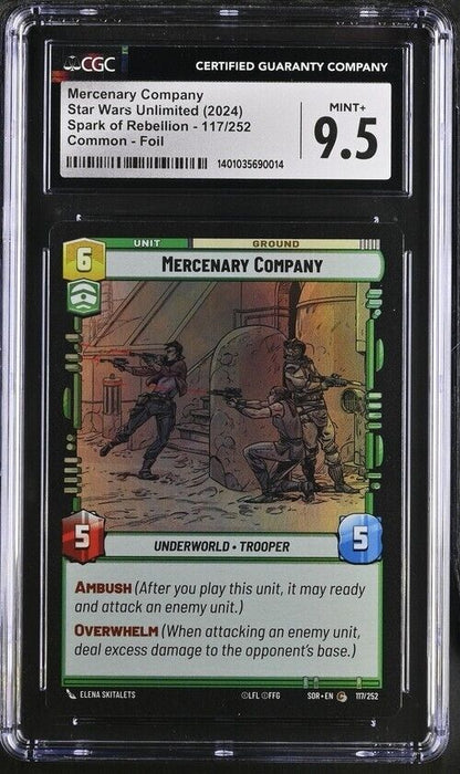 Star Wars Mercenary Company 117/252 Spark of Rebellion English C F Mint+9.5 2024