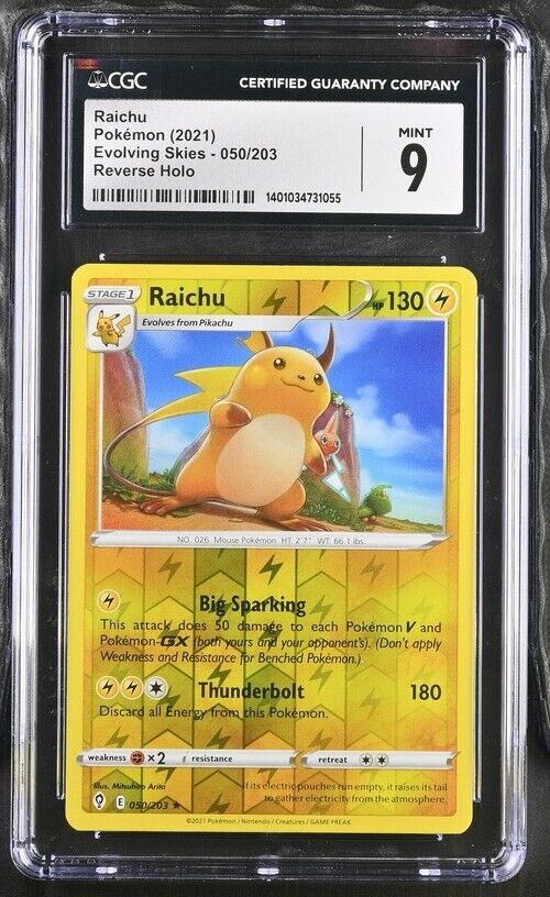 Pokemon Raichu 050/203 Evolving Skies English 9 (2021)