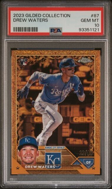 2023 TOPPS GILDED COLLECTION Drew Waters /99 Gem Mint 10