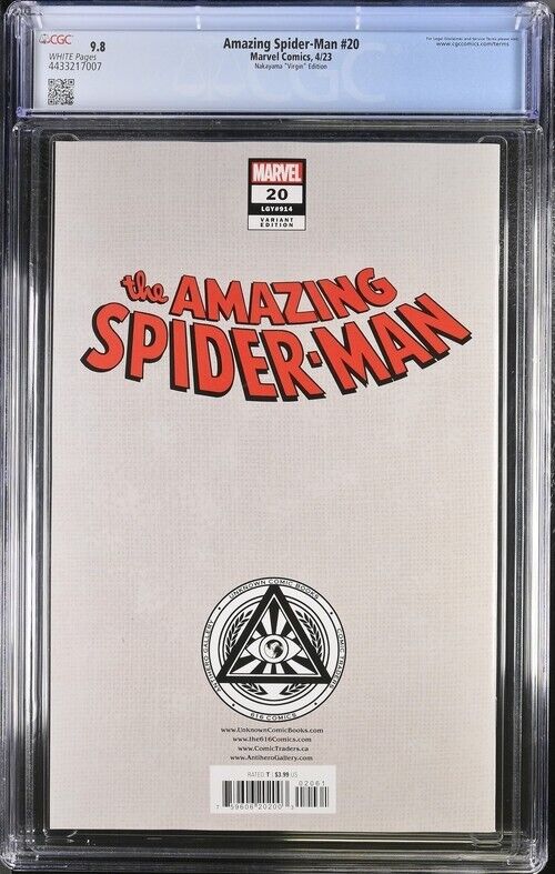 Amazing Spider-Man #20 Nakayama ""Virgin"" Edition CGC 9.8 (2023)