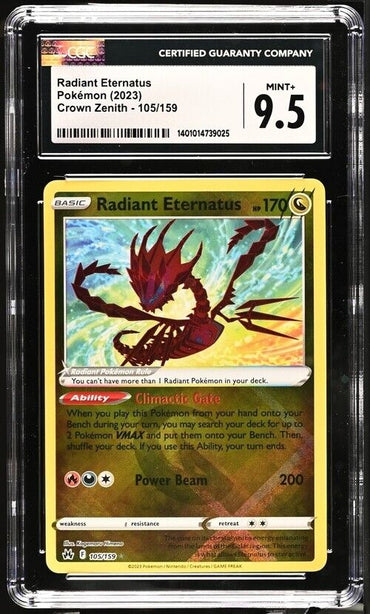 Pokemon Radiant Eternatus 105/159 Crown Zenith English Mint+ 9.5 (2023)