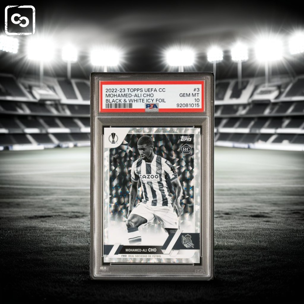 2022 TOPPS UEFA MOHAMED-ALI CHO 3 BLACK & WHITE ICY FOIL PSA 10 /150