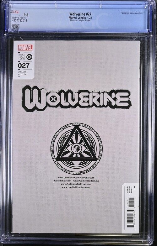 Wolverine #27 - CGC 9.8 - Mastrazzo Virgin Variant