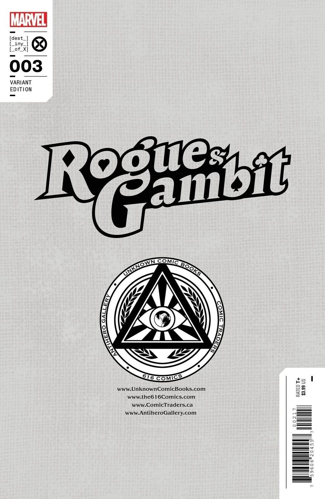 Rogue & Gambit  - Issue #3 - Ivan Tao 616 Comics Virgin Variant NM+