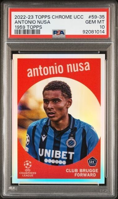 2022-23 TOPPS CHROME UEFA ANTONIO NUSA 59-35 PSA 10