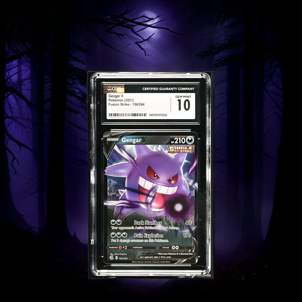 Pokemon Gengar V 156/264 Fusion Strike English Gem Mint 10 (2021)