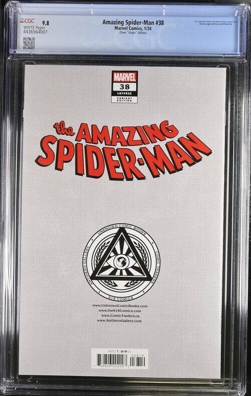 Amazing Spider-Man #38 Chew "Virgin" Edition CGC 9.8 (2024)