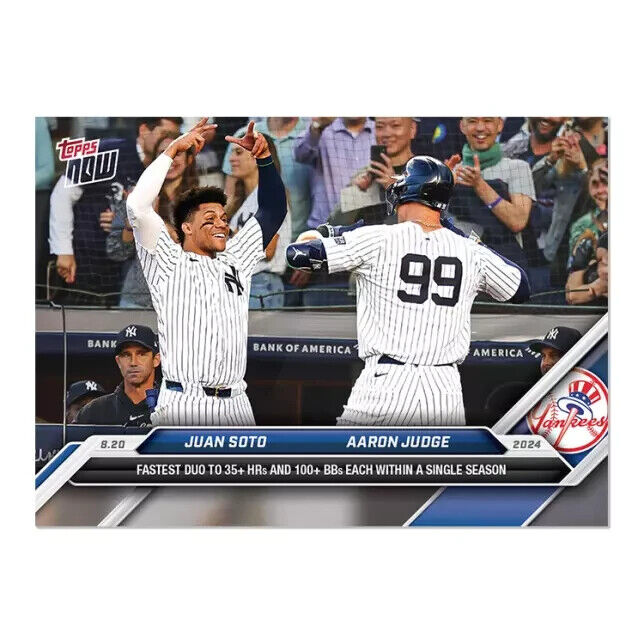 2024 MLB TOPPS NOW Juan Soto & Aaron Judge #572