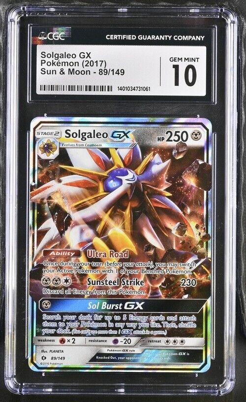 Pokemon Solgaleo GX 89/149 Sun & Moon English Ultra Rare Gem Mint 10 (2017)