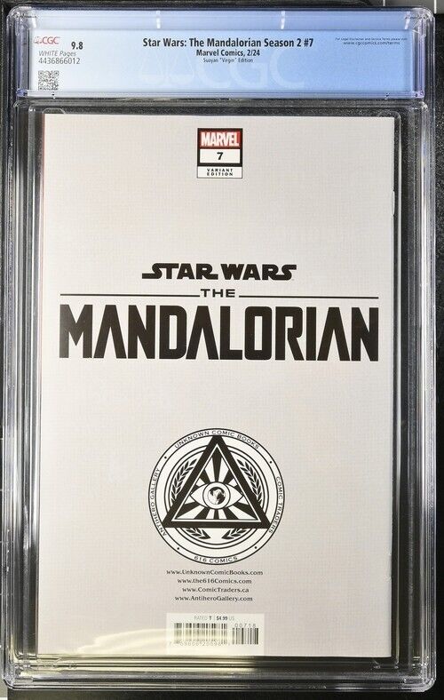 Star Wars: The Mandalorian Season 2 #7 Suayan "Virgin" Edition CGC 9.8 (2024)