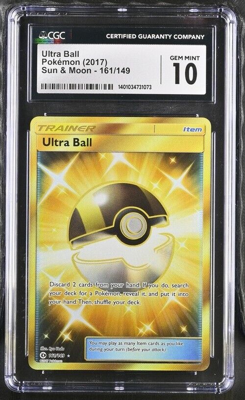 Pokemon Ultra Ball 161/149 Sun & Moon English Secret Rare Gem Mint 10 (2017)